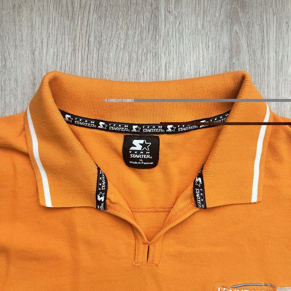 Starter Tennessee Volunteers Polo Shirt Mens XL Orange NCAA Vols Embroidered - Picture 3 of 9